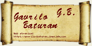 Gavrilo Baturan vizit kartica